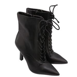 Aldo Womens Began Leather Ankle Boot - Black - New No Box